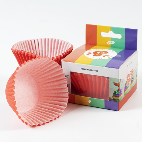 Rote Cupcake-Kapsel Pk/48 -  Pastry Colours