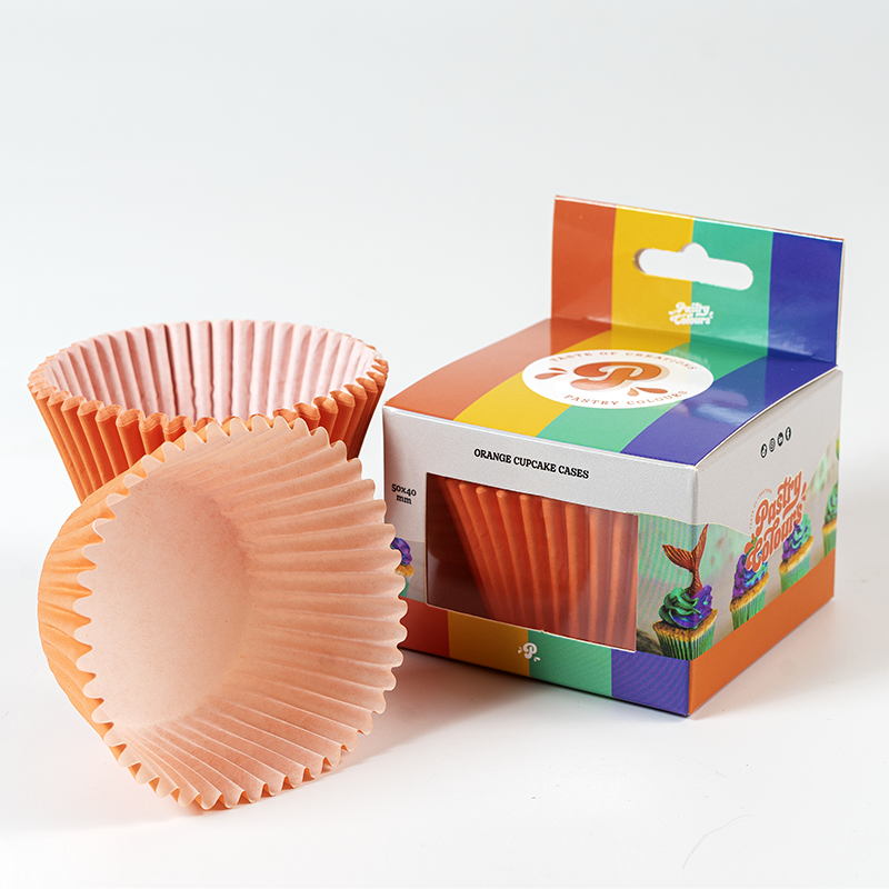 Cupcake-Kapsel Orange Pk/48 -  Pastry Colours