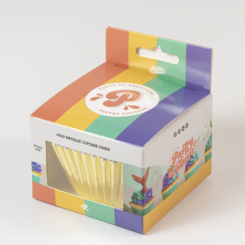 Cápsula Cupcake Oro Metalizado Pk/48 - Pastry Colours