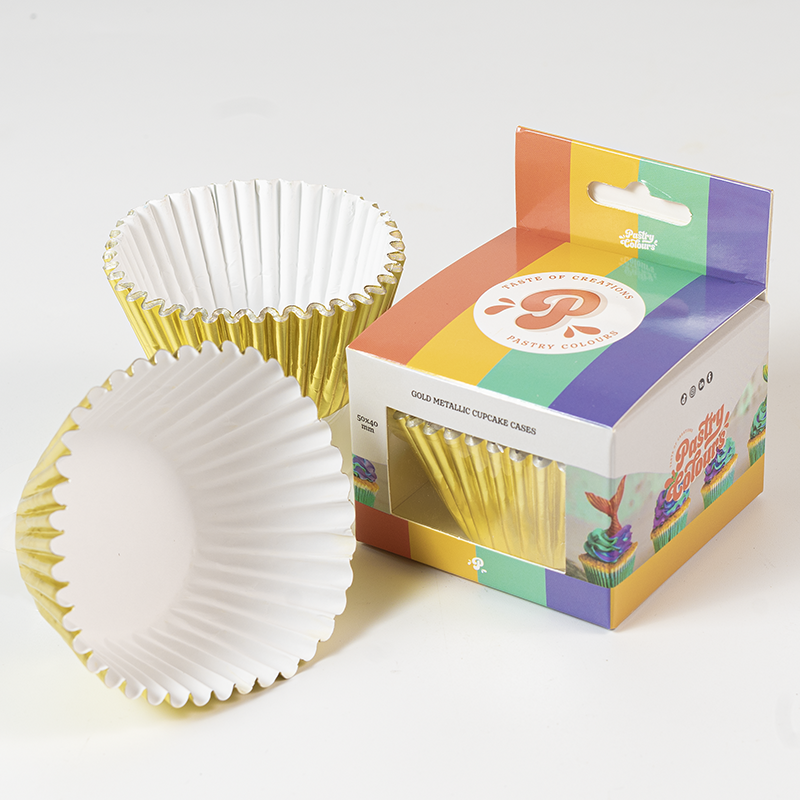 Cápsula Cupcake Oro Metalizado Pk/48 -  Pastry Colours