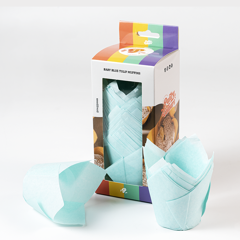Tullip Baby Blue Muffin Pk/50 - Pastry Colours