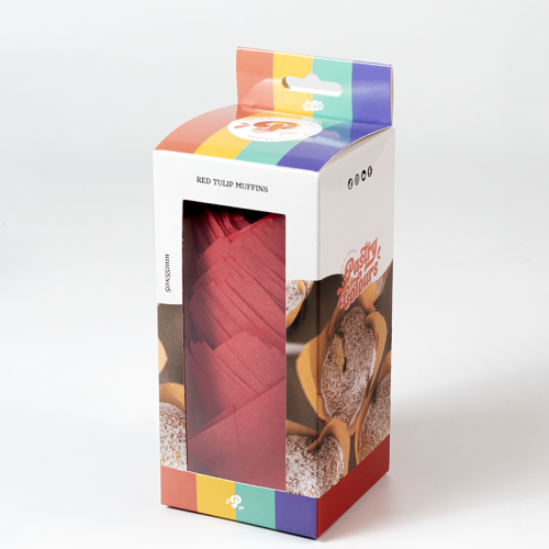 Tullip Muffin Red Pk/50 - Pastry Colours